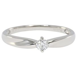Autre Marque Platin-Ehering mit Diamant