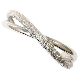 Autre Marque Anello fede in oro bianco 10K