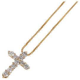 Autre Marque Collana in oro rosa 18K con diamante