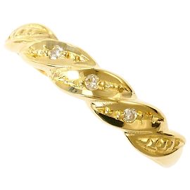 Autre Marque Anello fede in oro giallo 18K con diamante