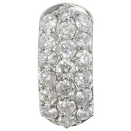 Autre Marque Gebrauchte PT900 Platin-Creolen mit Diamant