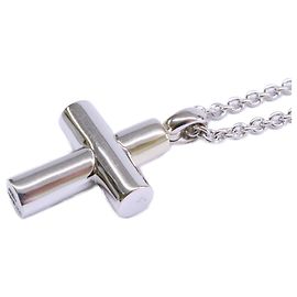 Bulgari Collana Bvlgari Croce Latina in Oro Bianco
