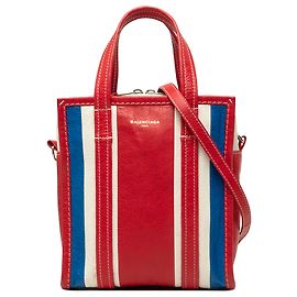 Balenciaga Sacola Bazar XS em pele de cordeiro vermelha