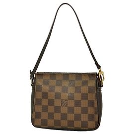 Louis Vuitton Damier Trousse Makeup Bag/Pouch N51982 Ebene