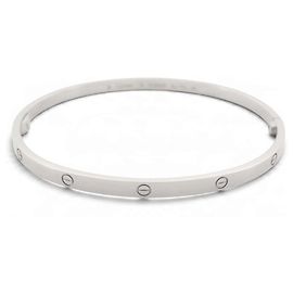 NUOVO BRACCIALE CARTIER LOVE PM CRB6079217 T19 ORO BIANCO 18K 22.1G GOLD BANGLE