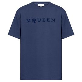 Alexander Mcqueen T-shirt com logótipo com acabamento a veludo