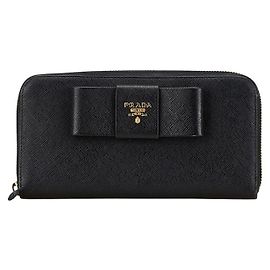 Prada Ribbon Zip-Around Long Wallet
