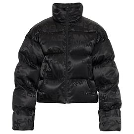 Balenciaga Daunenjacke mit Logo Muster schwarz