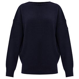 Chloé Wollpullover mit Kaschmir in Marineblau