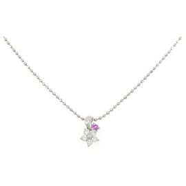 Autre Marque Collana Pt900 Pt850 Zaffiro Diamante