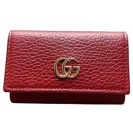 Portachiavi in pelle Gucci GG Marmont