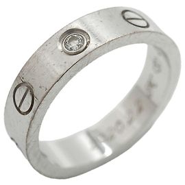 Cartier Mini Love Ring in 18K Weißgold mit Diamant