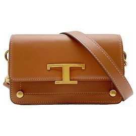 Borsa a spalla in pelle Tod's T-Timeless Mini Pouch T-Logo