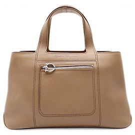 Borsa in pelle beige Salvatore Ferragamo