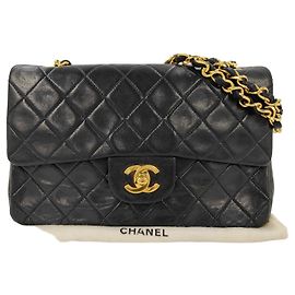 Chanel Classic Timeless Double Flap Quilted Lambskin Small