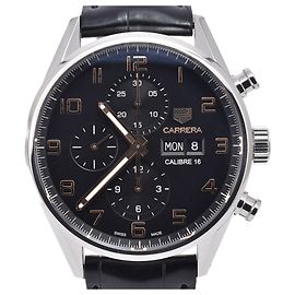 Tag Heuer Carrera Caliber 16 Chronograph Date Automatic Stainless Steel with leather 43