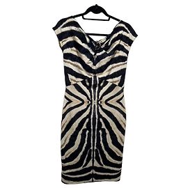 Vestido de verano Roberto Cavalli estampado cebra