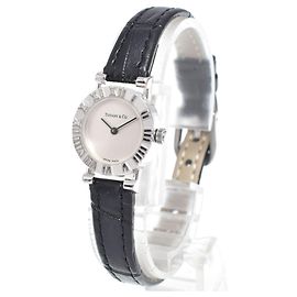 Tiffany & Co. Atlas Quartz Stainless Steel and Leather 25