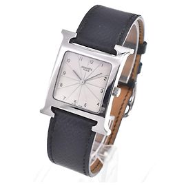 Hermès Hermes Heure H Quartz Stainless Steel and Leather 26