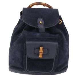 Gucci Vintage Bamboo Suede Small