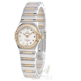 Omega Constellation My Choice Quartz Stainless Steel com bisel de diamantes e madrepérola 23