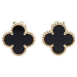Orecchini Van Cleef & Arpels Vintage Alhambra Onyx