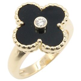 Anello Van Cleef & Arpels Vintage Alhambra Onyx