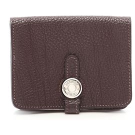 Hermès Portabiglietti Hermes Dogon Chocolat
