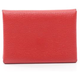 Hermès Cartera Hermes Calvi Duo Rouge Ladue