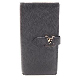 Cartera larga Louis Vuitton de piel Taurillon negra