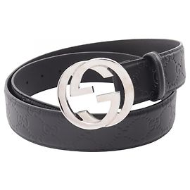 Gucci Interlocking G Guccissima Ledergürtel