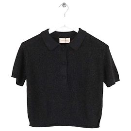 Top en viscose noir Alexandra Golovanoff