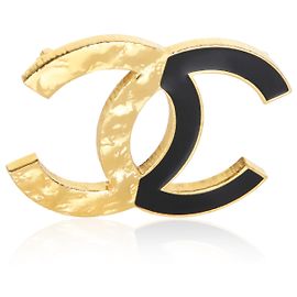 Chanel CC Brosche vergoldet 2024