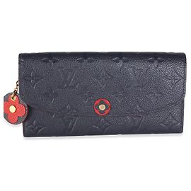 Portafoglio Emilie Louis Vuitton Marine Rouge Monogram Empreinte Bloom Flower