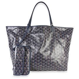 Goyard Navy Goyardine Canvas Saint Louis GM