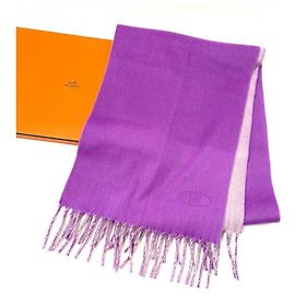 Hermès Evelyne Stola aus Kaschmir in Purple