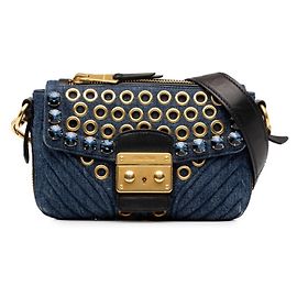 Borsa a tracolla Miu Miu Indigo Blue