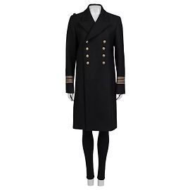 Autre Marque Abrigo de lana negro Saint Laurent Sz.40 de segunda mano