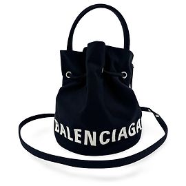 Balenciaga Wheel Drawstring Bucket Nylon XS