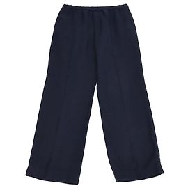 Pantaloni a gamba dritta Marlyn Loro Piana in misto lino blu navy