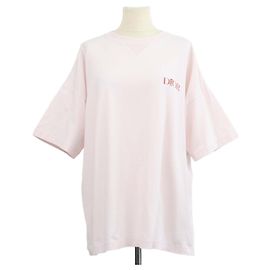 T-shirt Relaxed Fit Christian Dior Pink Cotton Jardin ricamata