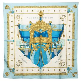 Hermès Hermes Carre 90 VUE DU CARROSSE DE LA GALERE REALE Tuch