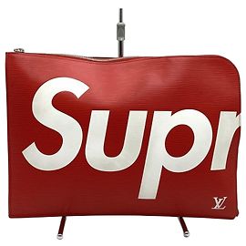 Borsa a pochette Louis Vuitton x Supreme in pelle Epi