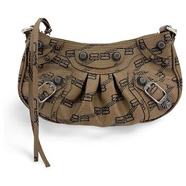 Balenciaga Le Cagole Giant Studs BB Monogram Coated Canvas XS