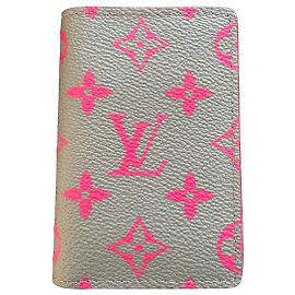 Louis Vuitton Monogram Kartenhalter aus Leder - Rosa/Grau