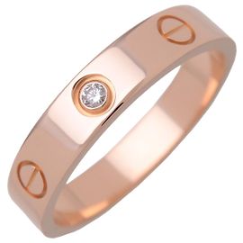 Fede nuziale Cartier Love 1 Diamante Oro Rosa 18K con Diamante