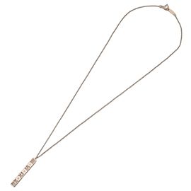 Colgante Tiffany & Co. Atlas Pierced Bar Drop en oro rosa de 18K con diamantes
