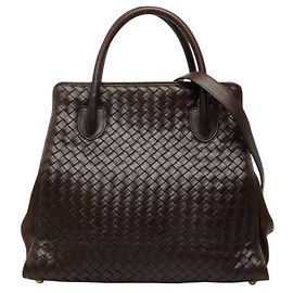 Bolso de piel marrón Bottega Veneta Intrecciato