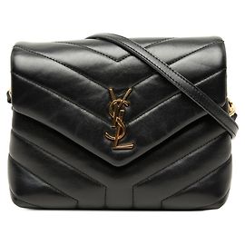 Autre Marque Borsa Saint Laurent YSL Logo Loulou Toy - Pelle Nera