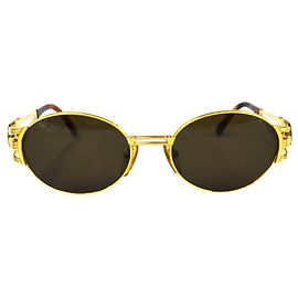 Fendi SL7035 Occhiali da Sole Ovali Oro e Tartarugato